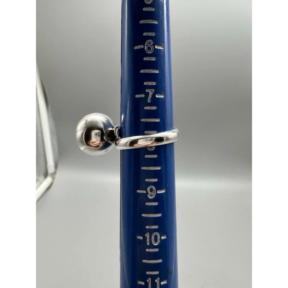 Taxco Mexico Rattle Ball Ring Sterling Silver 925 Size 8 Adjustable TB 185